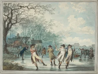Patineurs sur la Serpentine à Hyde Park. 1786