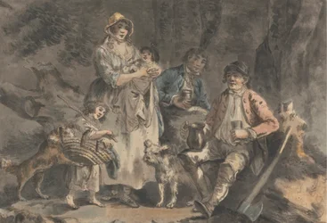 Bûcheron et sa famille