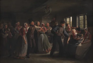 Une danse de campagne dans le district de Hedebo, Zélande