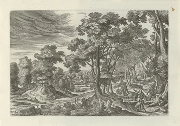 Paysage avec attaque de voyageur