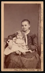 Portrait de groupe des enfants Herman Henry Diebitsch, Marie et Josephine Josie, 8 juin 1875