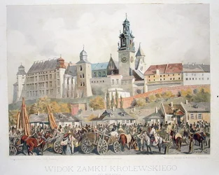 Vue du château de Krolewskiego, Cracovie, de 