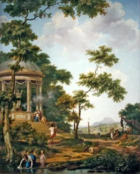 Paysage arcadien avec un temple