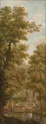 Tenture avec paysage hollandais, appartenant à la salle du Nieuwe Doelenstraat 22