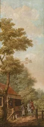 Tenture avec paysage hollandais, appartenant à la salle du Nieuwe Doelenstraat 22