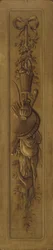 Grisaille avec un trophée suspendu à un arc