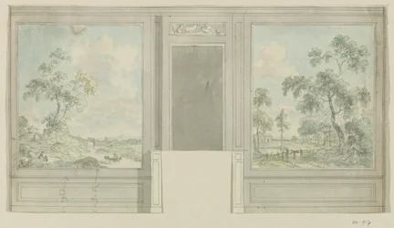 Dessin préparatoire pour un mur de chambre
