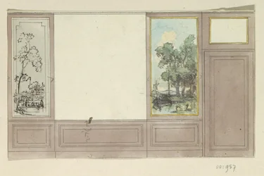 Dessin préparatoire pour un mur de pièce