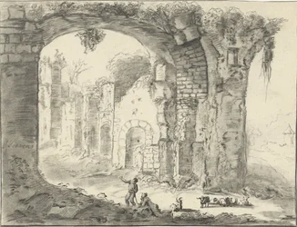 Paysage avec ruine