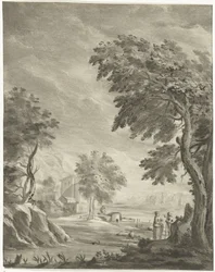 Paysage avec chemin