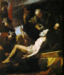 Martyre de Saint-André (huile sur toile)