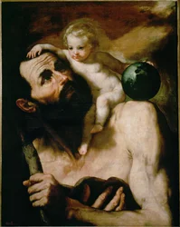 Saint Christophe ... (peinture sur toile)