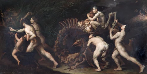 La Carcasse : Une sorcière dessinée sur le squelette d