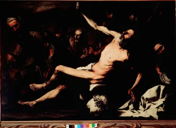 Le Martyre de Saint Barthélemy. Peinture de Jusepe de Ribera dit lo Spagnoletto (1591-1652) vers 1630. Florence, Palazzo Pitti, Galleria Palatina