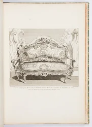 Canapé exécuté pour M. le comte de Bielinski Grand Maréchal de la Couronne de Pologne, en 1735.; Canapé exécuté pour le comte de Bielinski en 1735, 4e planche