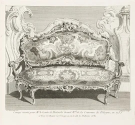Canapé exécuté pour le comte de Bielinski en 1735, 4e planche