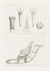 Design de ciseaux et pommeau de canne