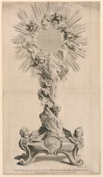 Monstrance en argent exécutée en 1727