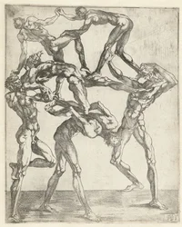 Pyramide de six hommes