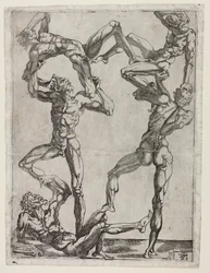 Pyramide de cinq hommes, vers 1543