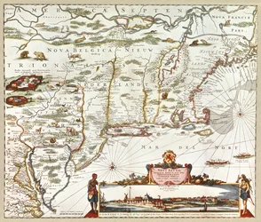 La carte Novi Belgii de New York, New Jersey et Pennsylvanie