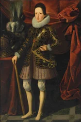 Portrait du jeune Ferdinand II de Médicis (1610-1670), grand-duc de Toscane, en armure