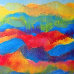 Paysage abstrait coloré