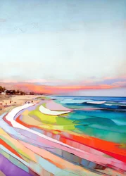 La plage de Sunset, haute en couleurs