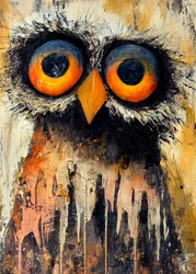 Le regard intense de la chouette