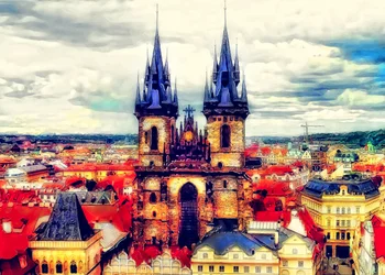 Les clochers de la vieille ville de Prague