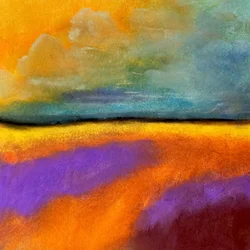 Horizon abstrait et éclatant