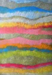Paysage abstrait aux couleurs vives