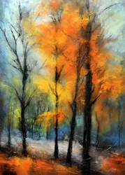 Une forêt automnale aux couleurs chatoyantes