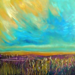 Paysage de champ vibrant