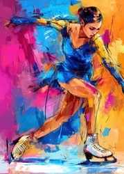 Une patineuse artistique pleine de vie