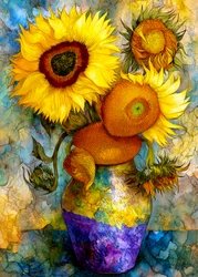Nature morte aux tournesols éclatants