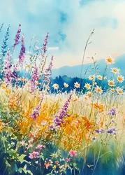Une prairie de fleurs sauvages aux couleurs éclatantes