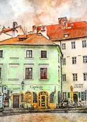 Café européen « Aquarelle »