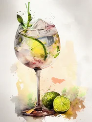Gin tonic « Aquarelle »