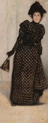 Femme en robe à pois blancs, 1889