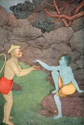 Rama envoyant sa bague à Sita