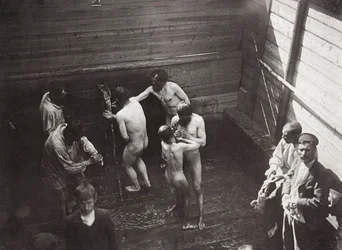 La source sacrée du monastère de Sarov, Russie, 1903