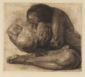 Femme avec enfant mort