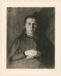 Femme aux mains superposées (2e état)