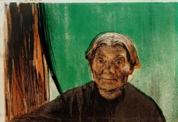 K.Kollwitz, Vieille femme à la fenêtre