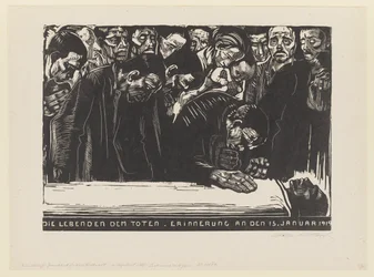 Estampe commémorative pour Karl Liebknecht