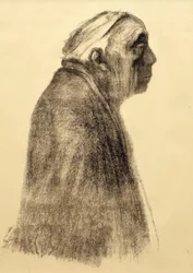 Autoportrait de profil vers la droite