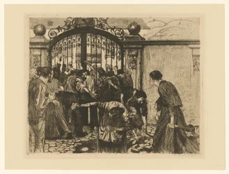 Assaut (feuille 5 de «Une révolte de tisserands», 2e état)