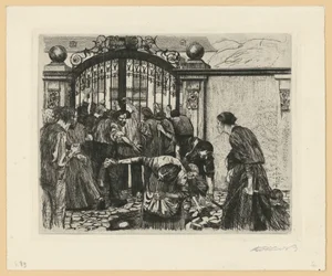 Tempête (planche 5 de « Une révolte de tisserands », 5e état)