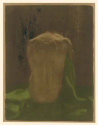 Nu féminin de dos sur drap vert (2e état)